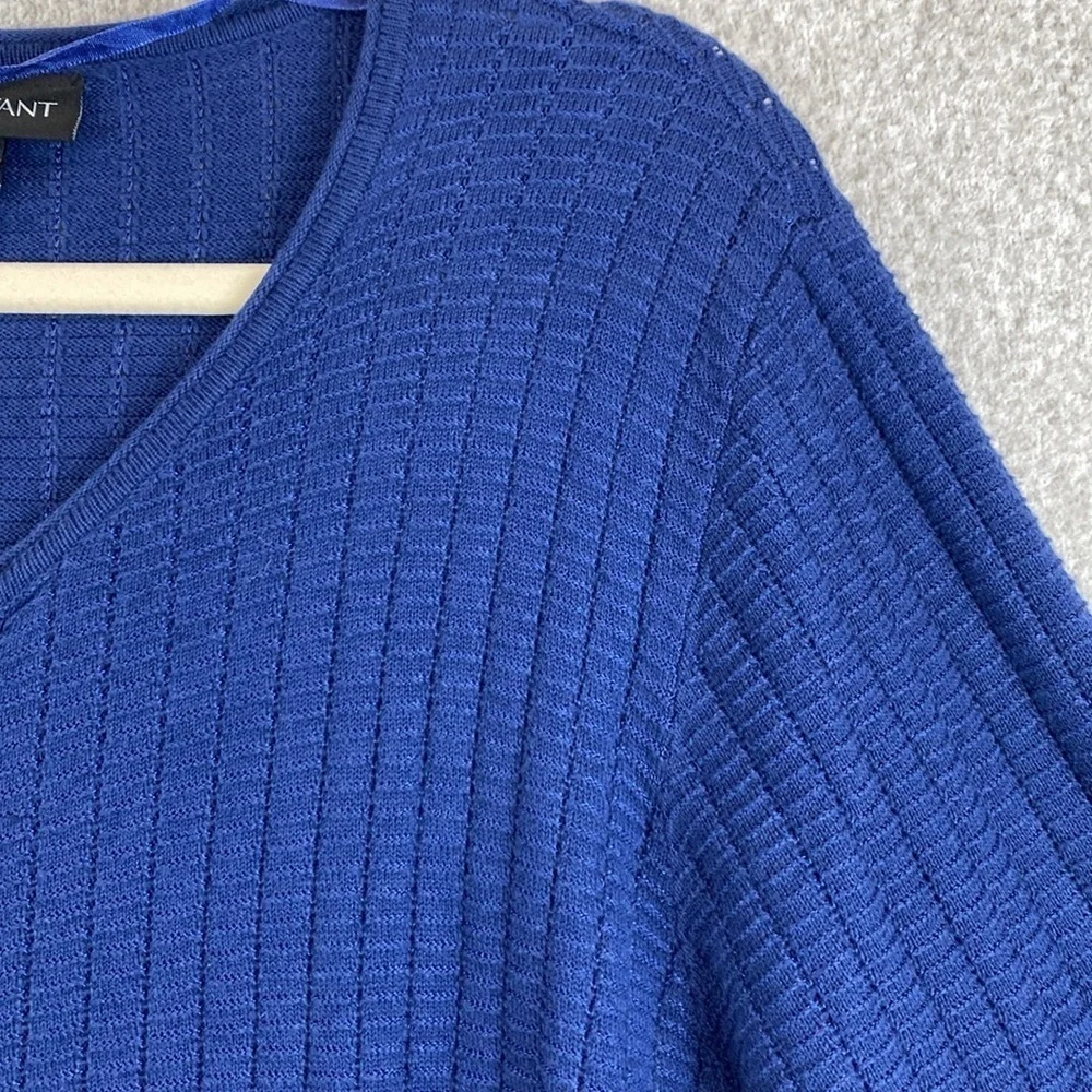 Lane Bryant full zip cardigan blue with peplum hem boho classic casual 22/24